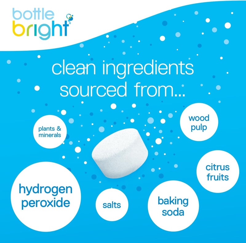 BOTTLE BRIGHT زجاجات مياه معزولة وقابلة لإعادة الاستخدام من الفولاذ المقاوم للصدأ، ترمس، كوب، أقراص تنظيف سهلة وآمنة للاستخدام - Image 3